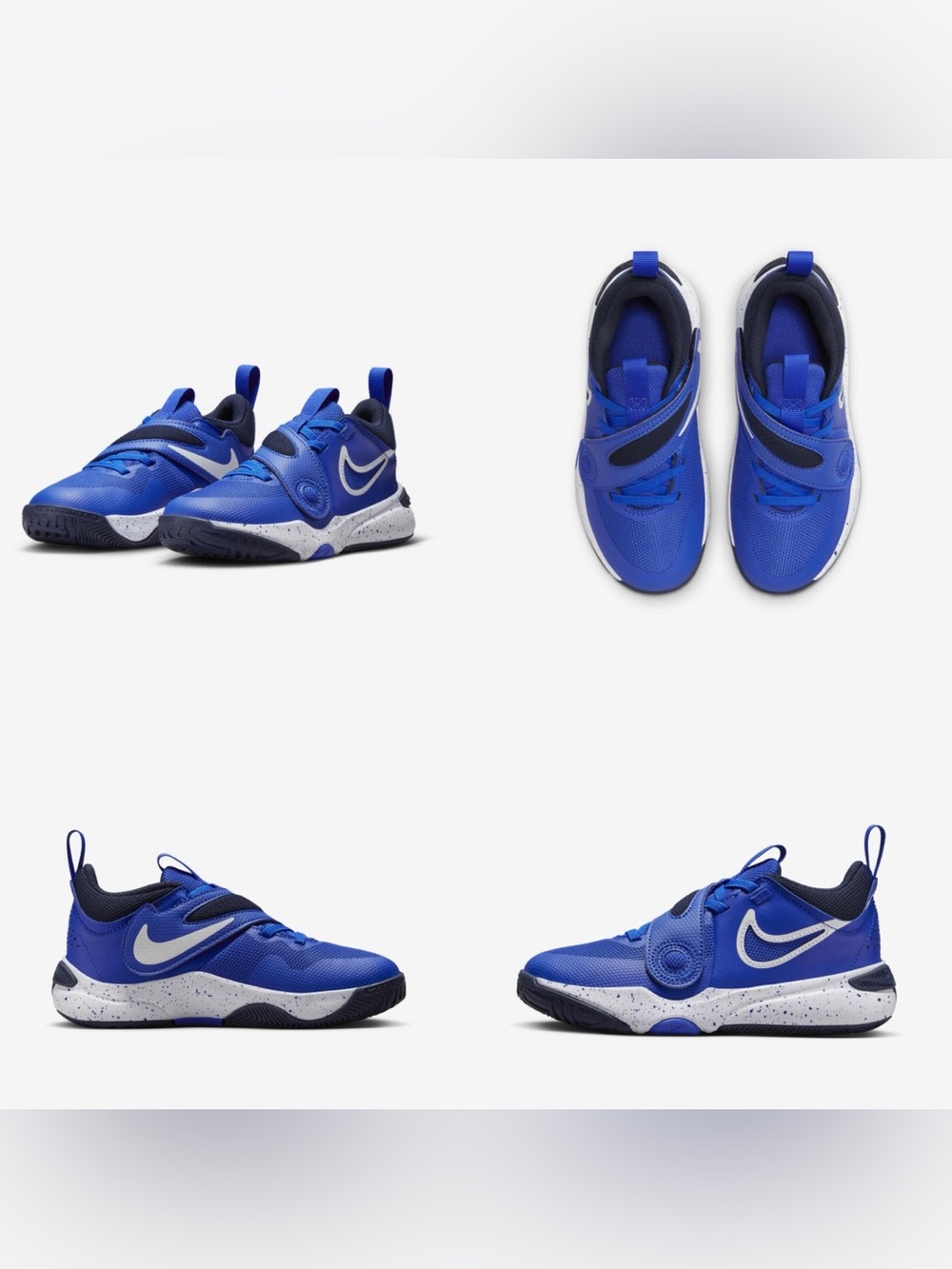 Nike Little Kids Team Hustle D 11 Sneakers, Hyper Royal Blue White, 11.5